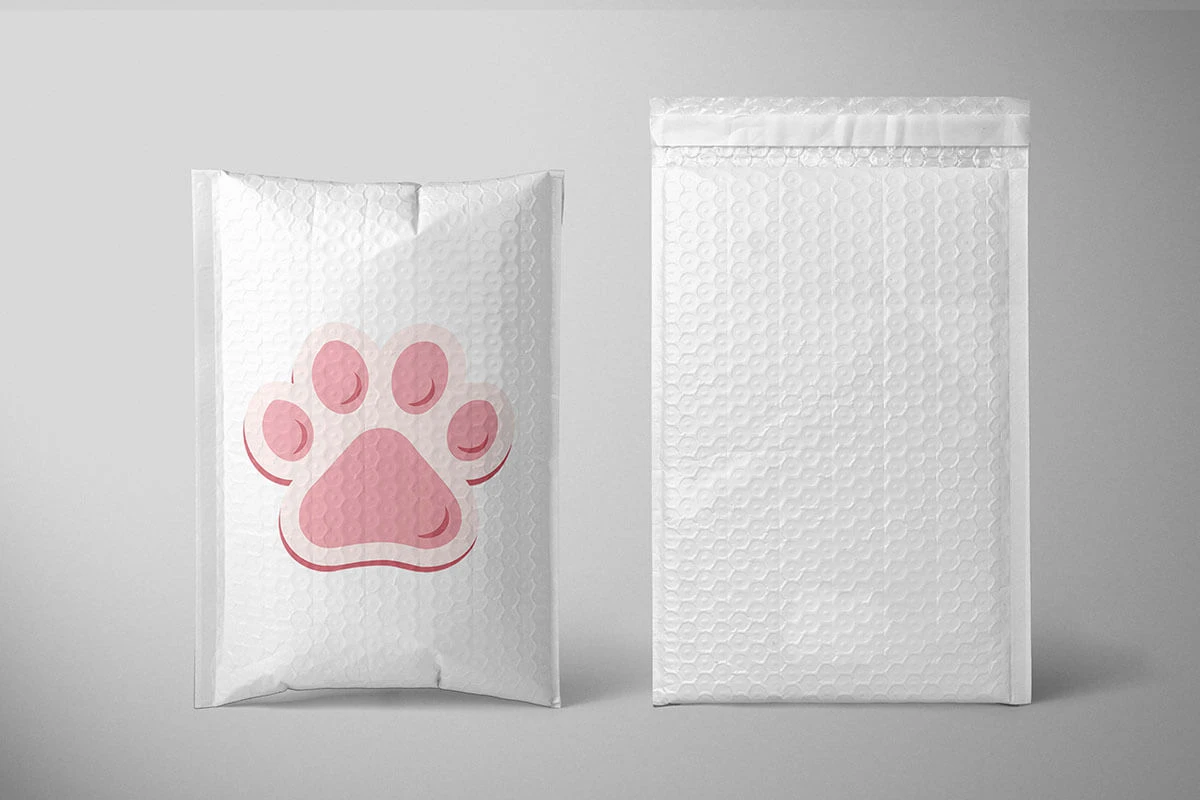 custom bubble mailer printing option