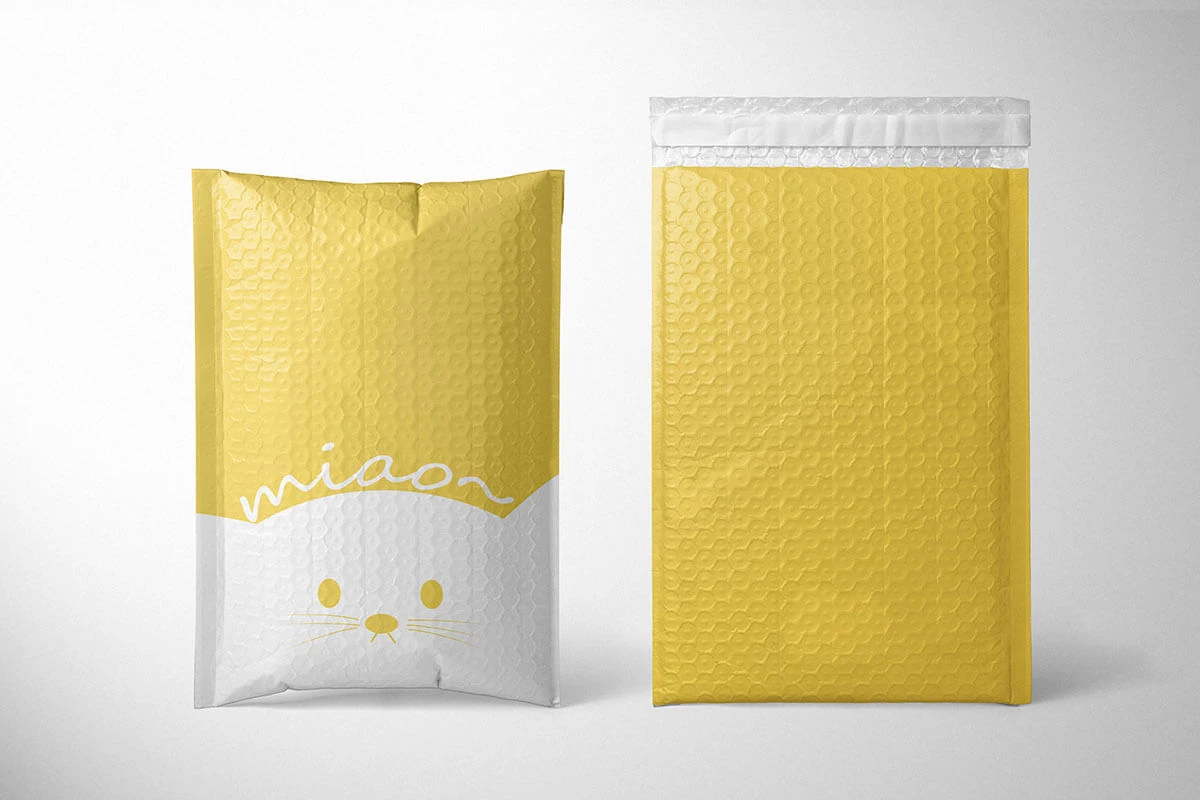 custom bubble mailer printing option