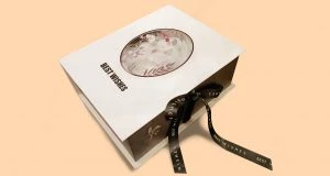 rigid box with ribbon
