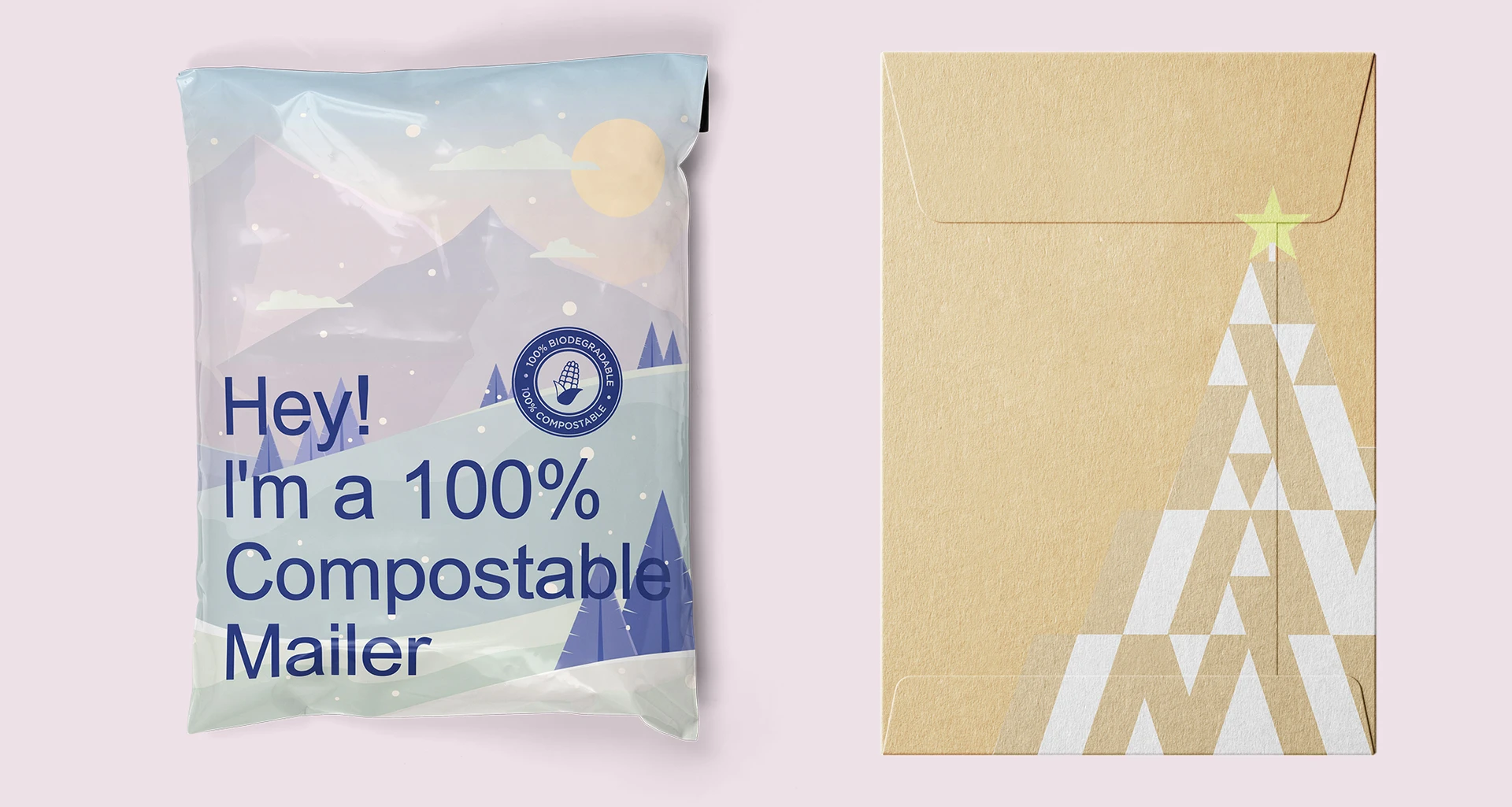 compostable mailer VS kraft mailer