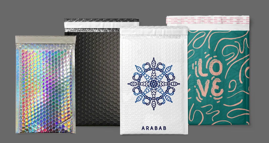 bubble mailer in different materials